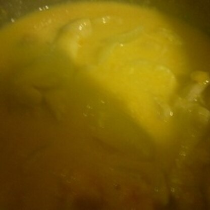 煮込みすぎて野菜がとろとろに溶けてしまいましたが。甘いスープになって美味しかったです。